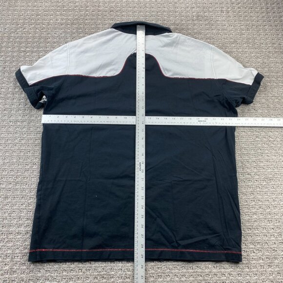 J. LINDEBERG Golf Shirt Men XXL Black White Slim Fit Casuual Polo Activewear - Picture 6 of 8